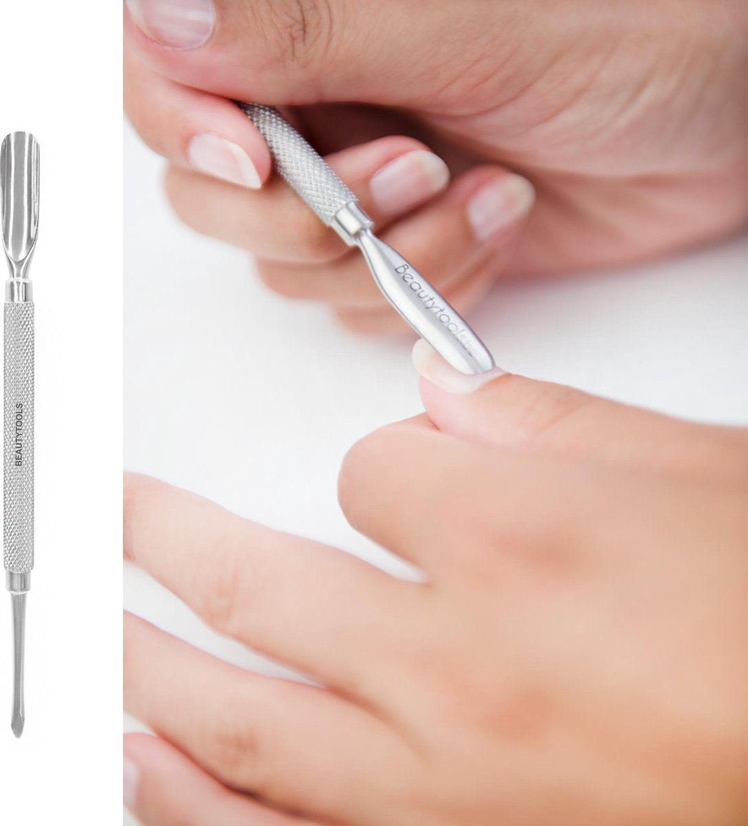 BeautyTools Bokkepoot/Nagelriem Duwer/Bokkepootje Voor Manicure Pedicure Kalknagels En Tenen (14 cm) - (NP-0348)
