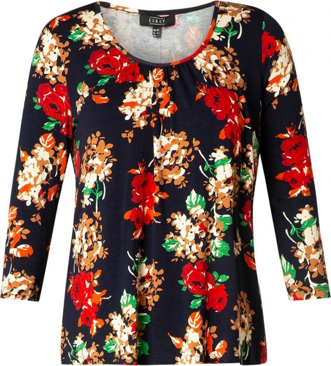 ES&SY Robine Top - Tango Red/Black - maat 40