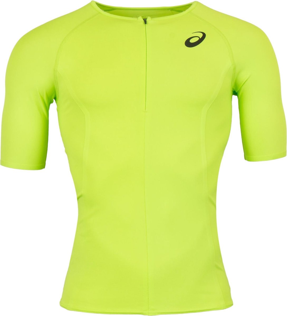 Asics Sportshirt - Maat L  - Mannen - lime groen/zwart