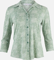 Hemd met luipaardprint - Khaki