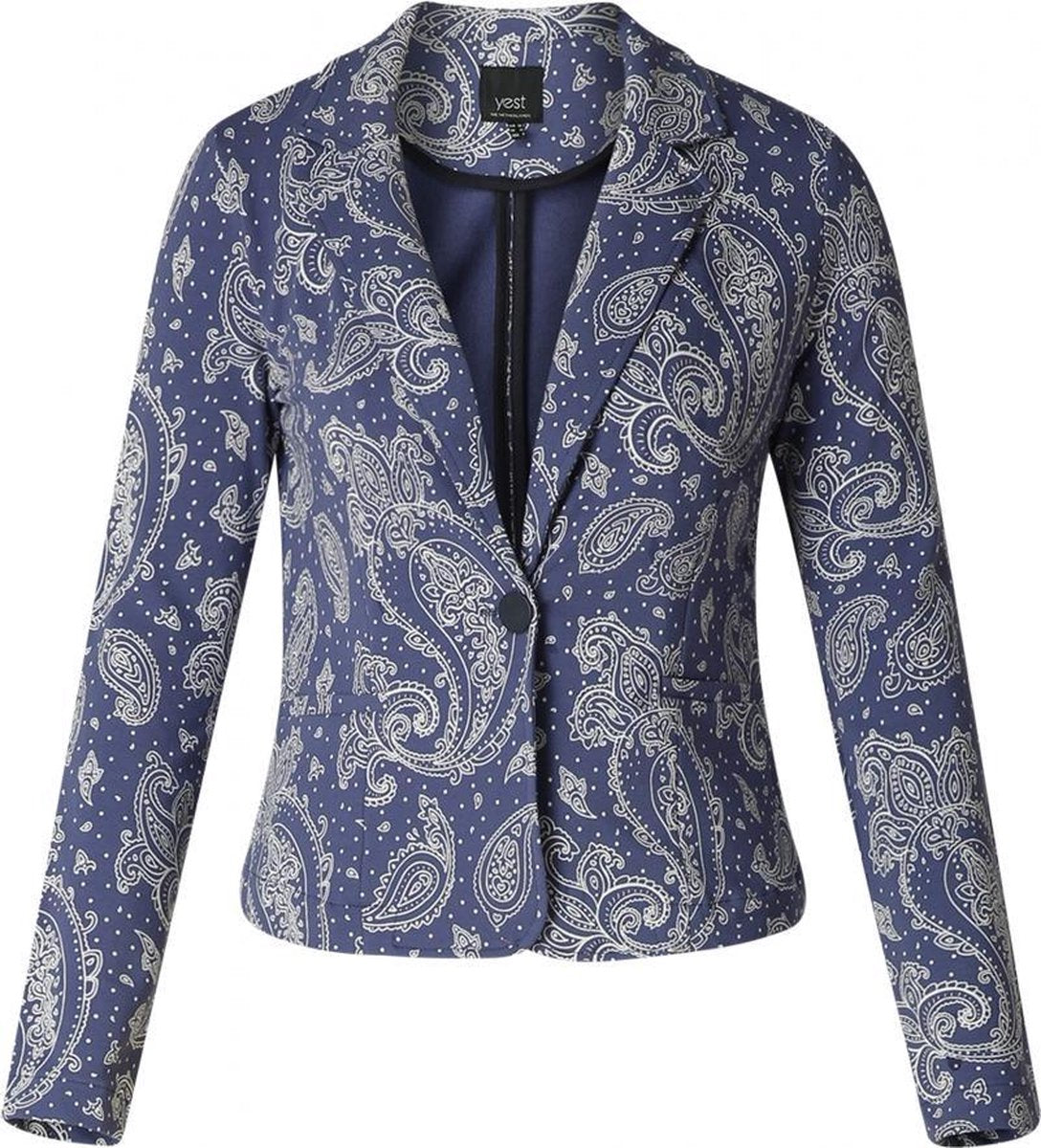 YEST Gwendelyn Blazer - Marine Blue/White - maat 40