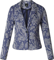 YEST Gwendelyn Blazer - Marine Blue/White - maat 40