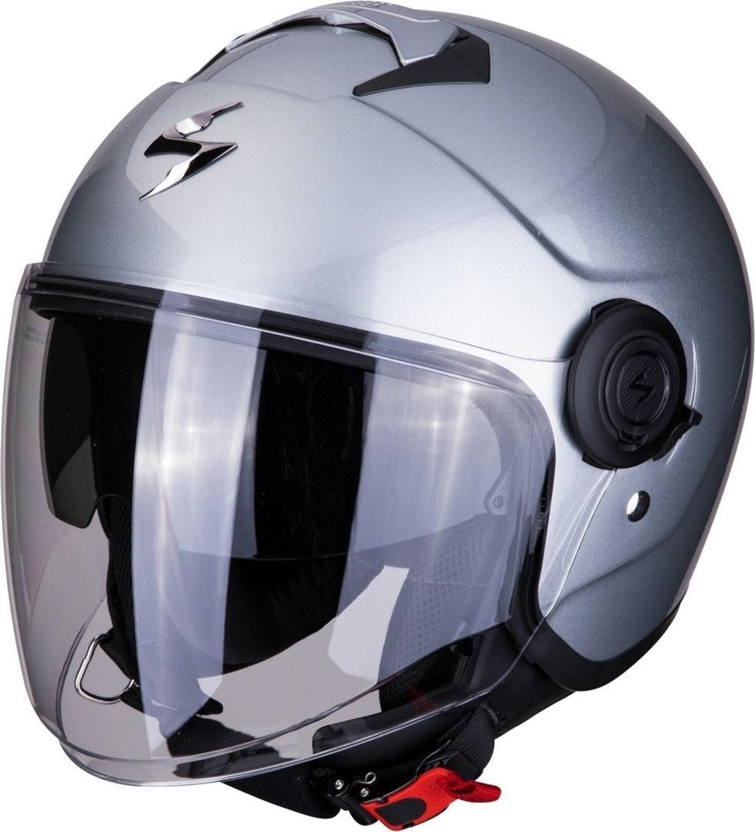 Scorpion EXO-City Solid Silver Jet Helmet L