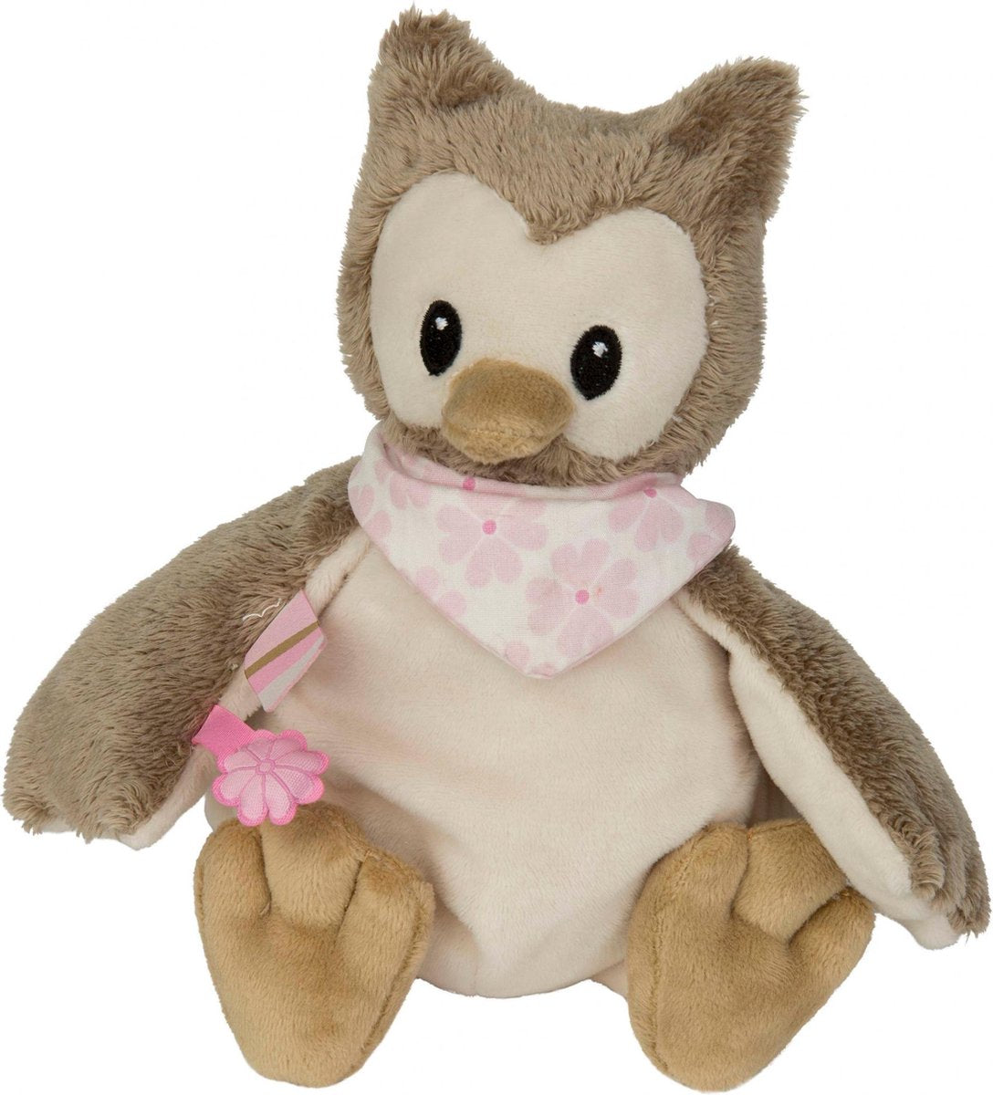 Pericles Knuffel Uil 20 Cm Bruin/roze