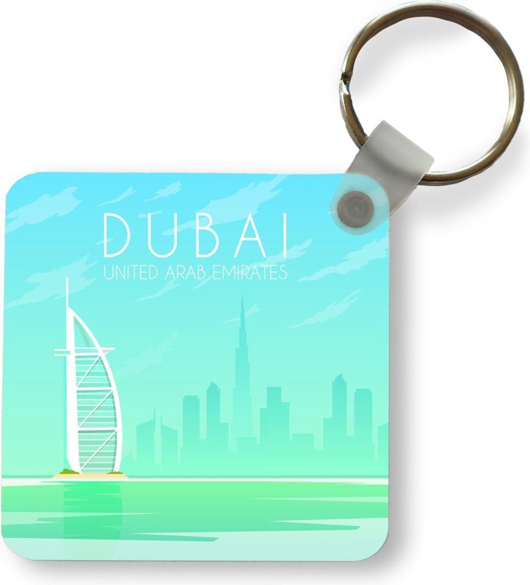 Sleutelhanger - Illustratie van de stad Dubai