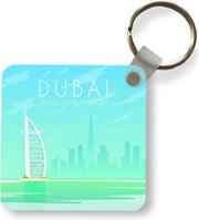 Sleutelhanger - Illustratie van de stad Dubai