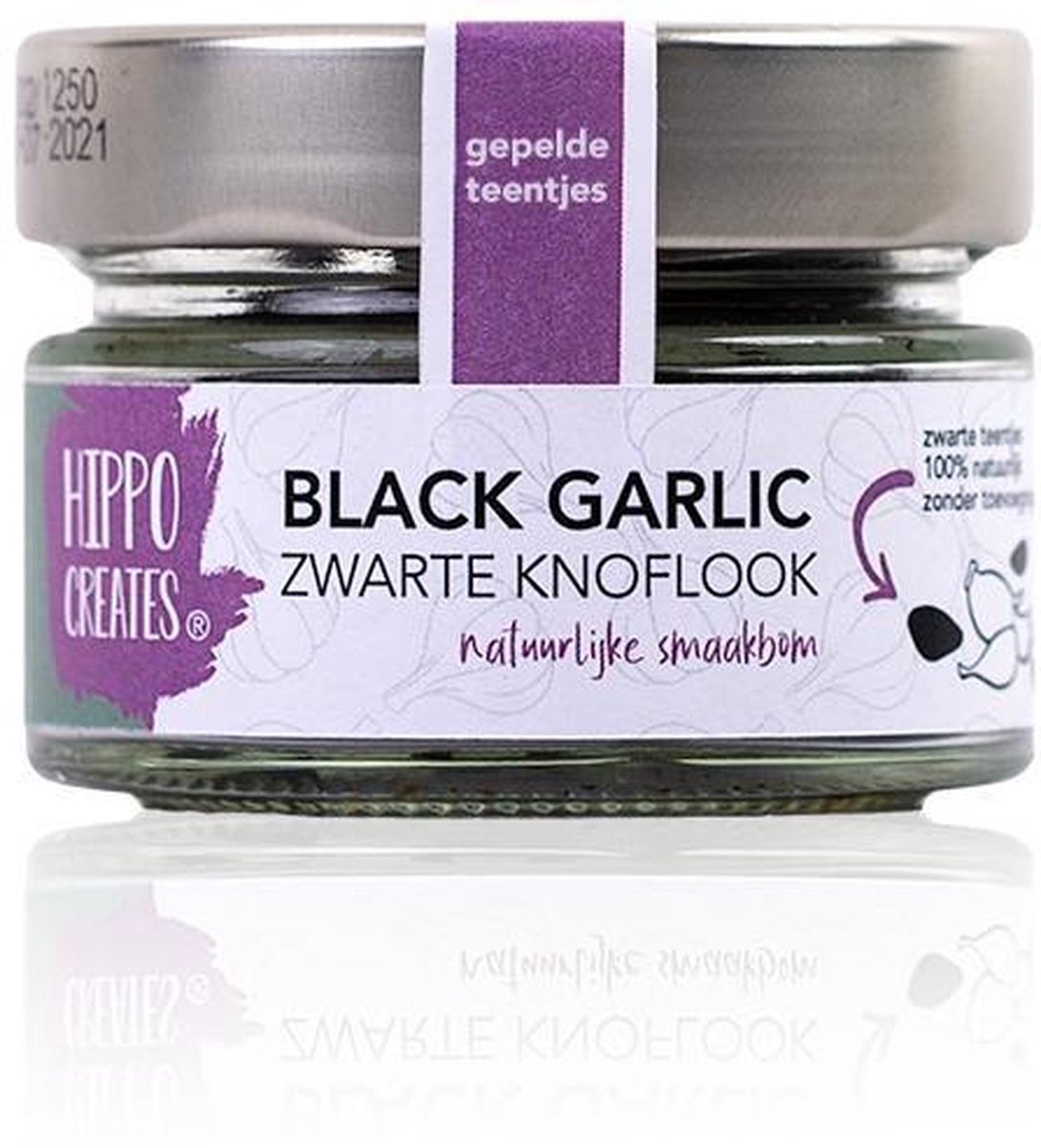Hippocreates - zwarte knoflook - gepelde teentjes - 50 gram
