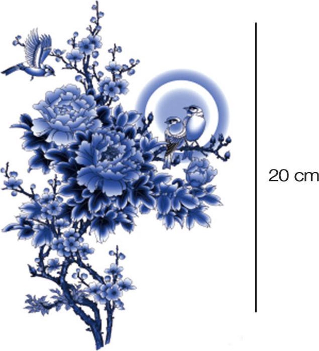 Blauwe Bloemen Neptattoo