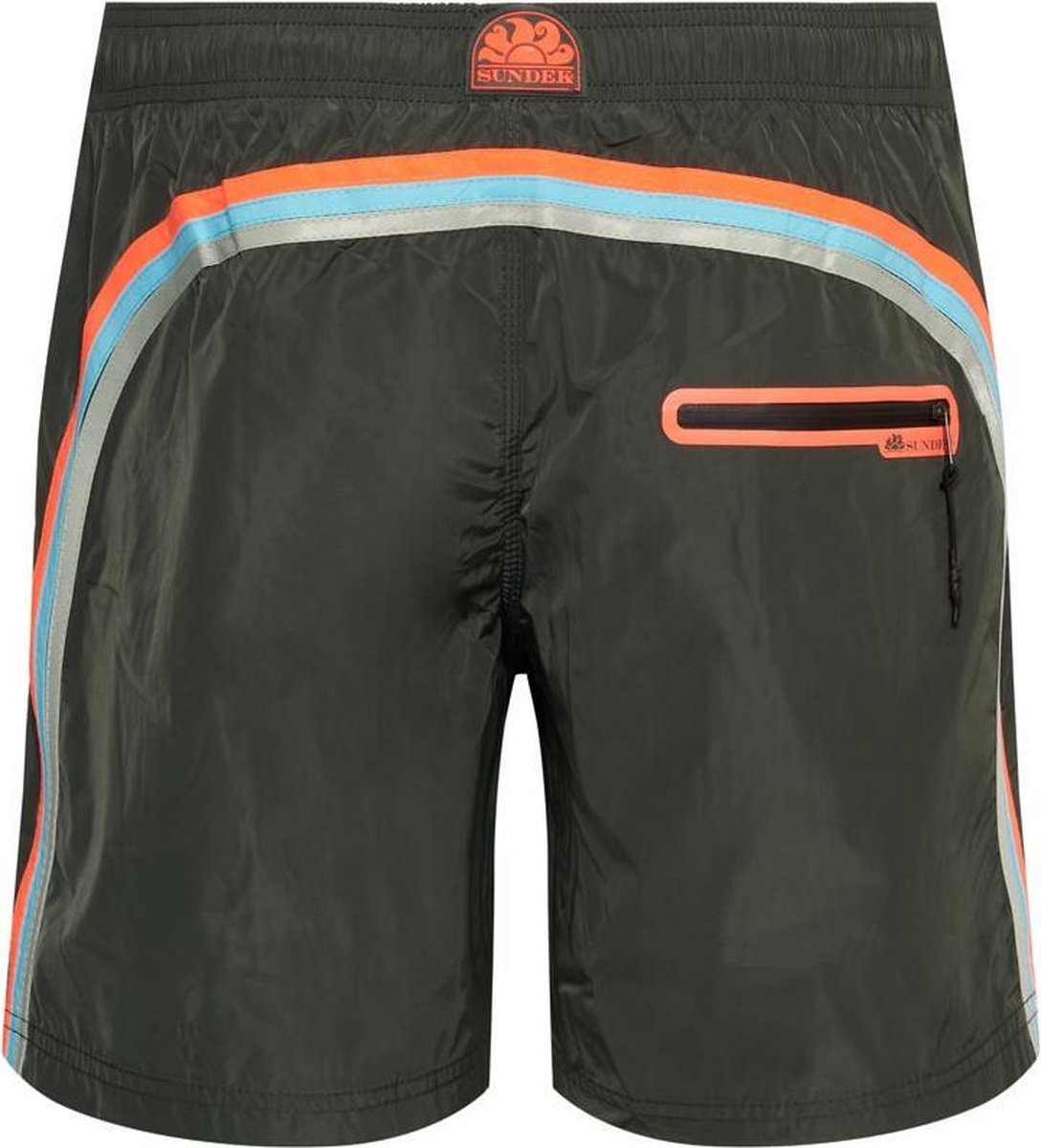 Sundek M552 Uni Board short Heren - M552 14Mid Lengte Zwembroek met Sundek regenboog en Sundek logo - Maat XXL  - Kleur  Groen / Pine