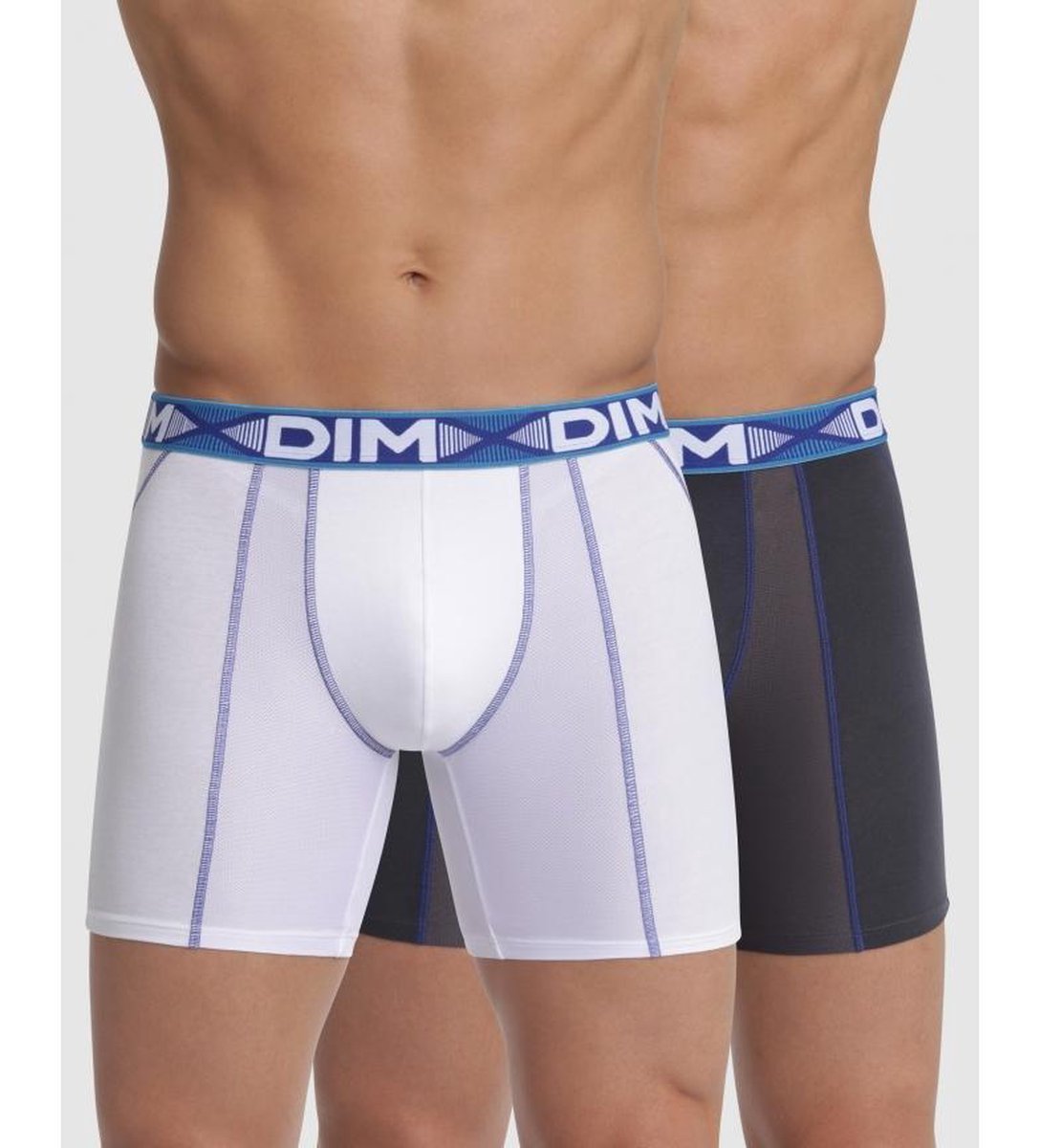 DIM 3D Flex Air Heren Boxershort - 2-Pack - Wit Grijs - Maat L