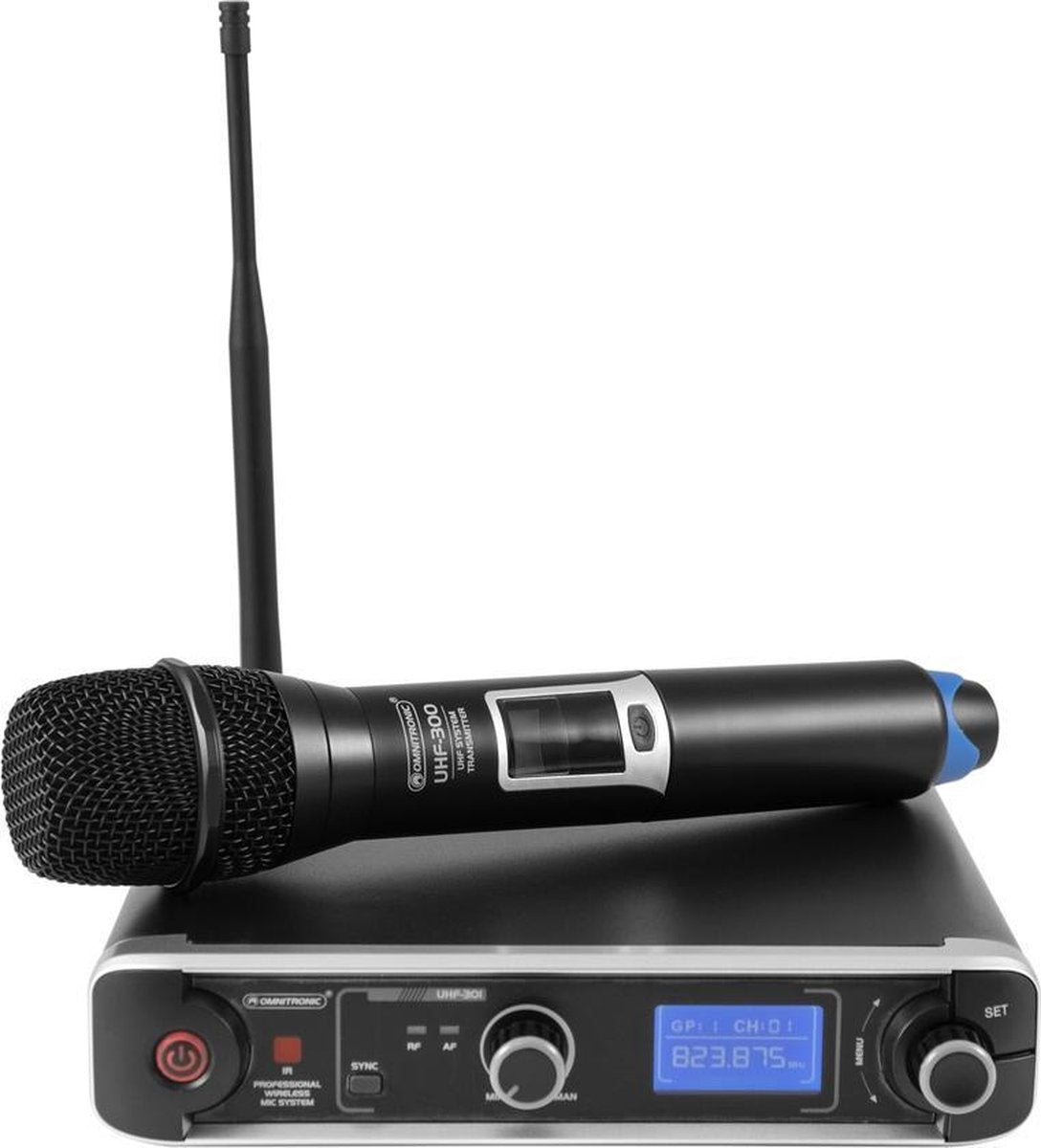 OMNITRONIC UHF-301 Draadloze microfoon set