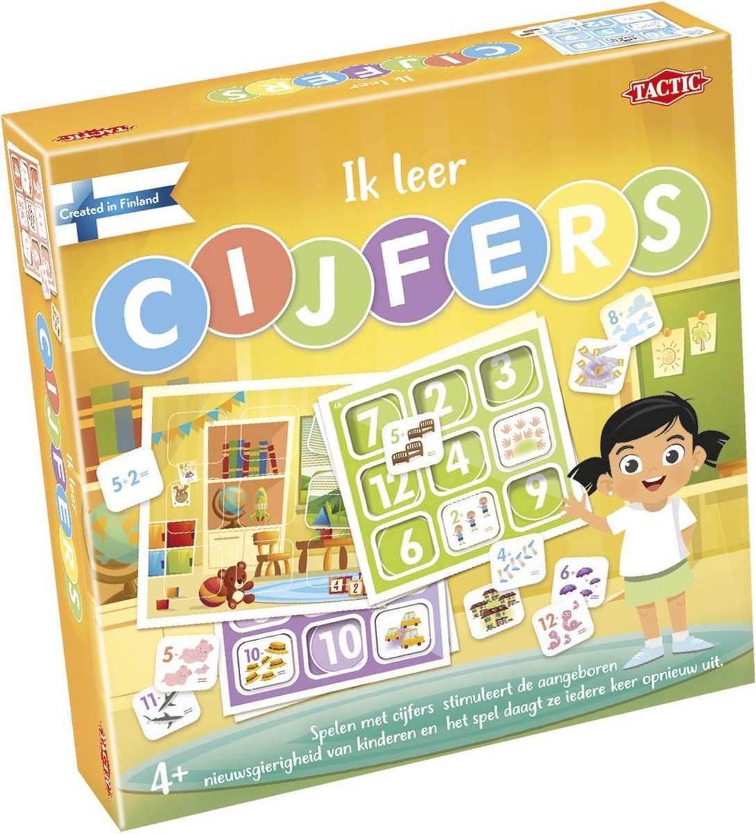 Tactic Leerspel Cijfers Junior Karton Geel 13-delig