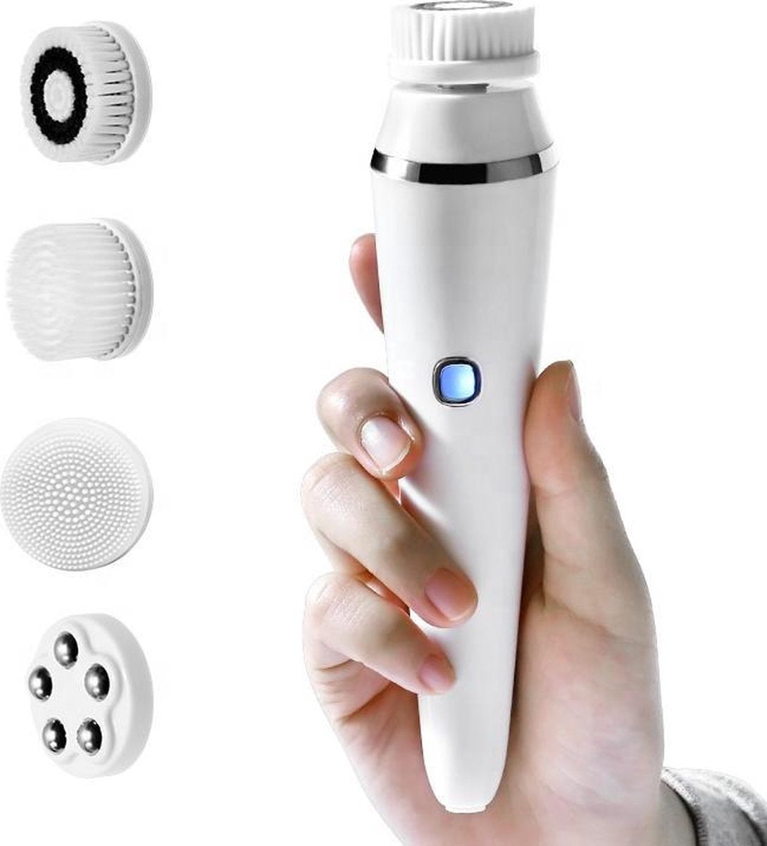 Elektrische 4 in 1 Gezichtsreinigingsborstel - Gezichtsborstel - Blackhead Remover - Make up Remover - Gezichtsreiniger - Waterproof - 3 snelheden