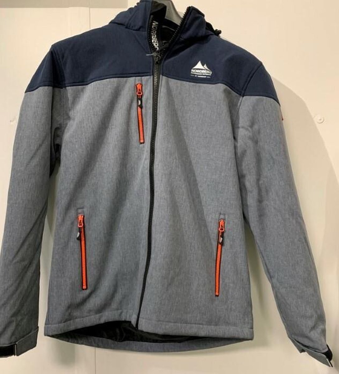 Nordberg heren softshell jas Borg grey/navy - maat XXL