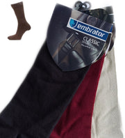 Embrator 3-pack Klassieke mannen Sokken donker bruin/donker rood/beige