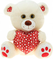 L28 - knuffelbeer - glitter hart - 40cm