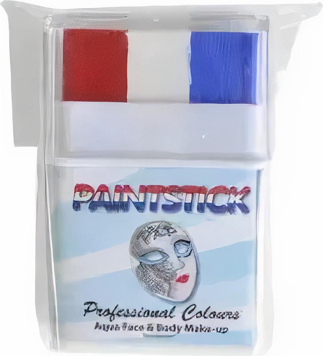Push-up paint stick mini rood | wit | blauw