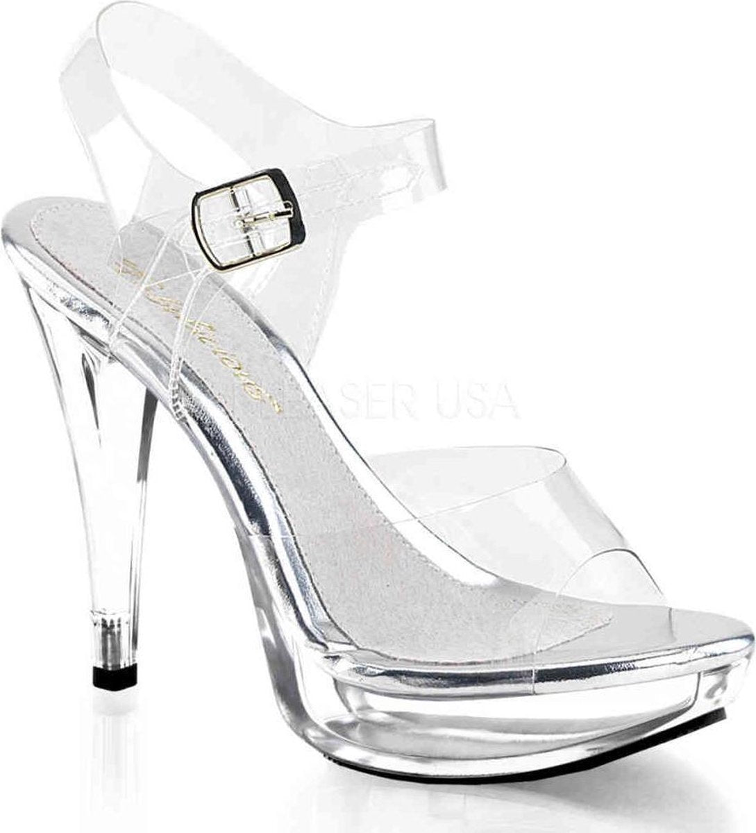 Fabulicious Sandaal met enkelband -41 Shoes- COCKTAIL-508 US 11 Transparant