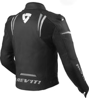REV'IT! Glide Black Neon Red Leather Motorcycle Jacket 52