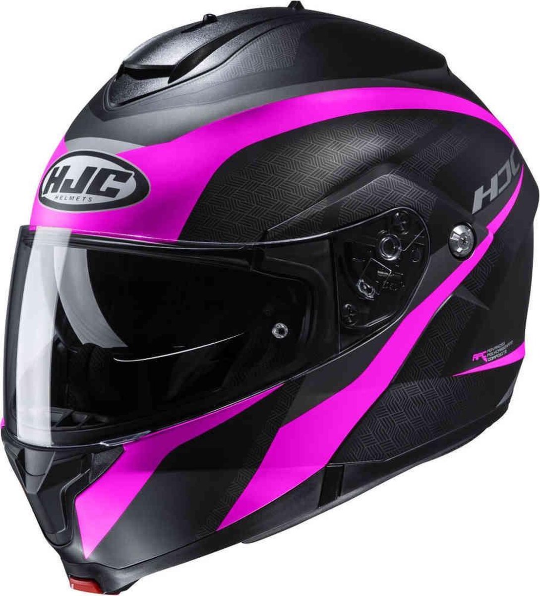 HJC C91 Taly - Mat Zwart / Roze