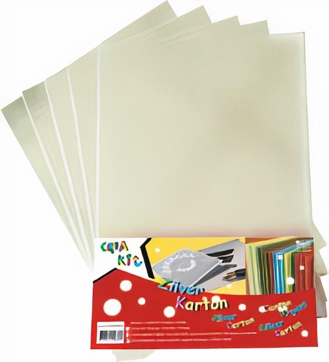 Crea-kit Knutselkarton A4 Zilver 8 Stuks