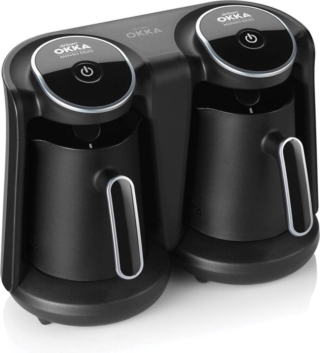 Arzum OKKA Minio DUO - (2 KOFFIEPOT) - OK006K CHROME | Turkse Koffiemachine -  | 8 kopjes | Turkish Coffee Maker |  Vrijstaand Turks Koffiezetapparaat