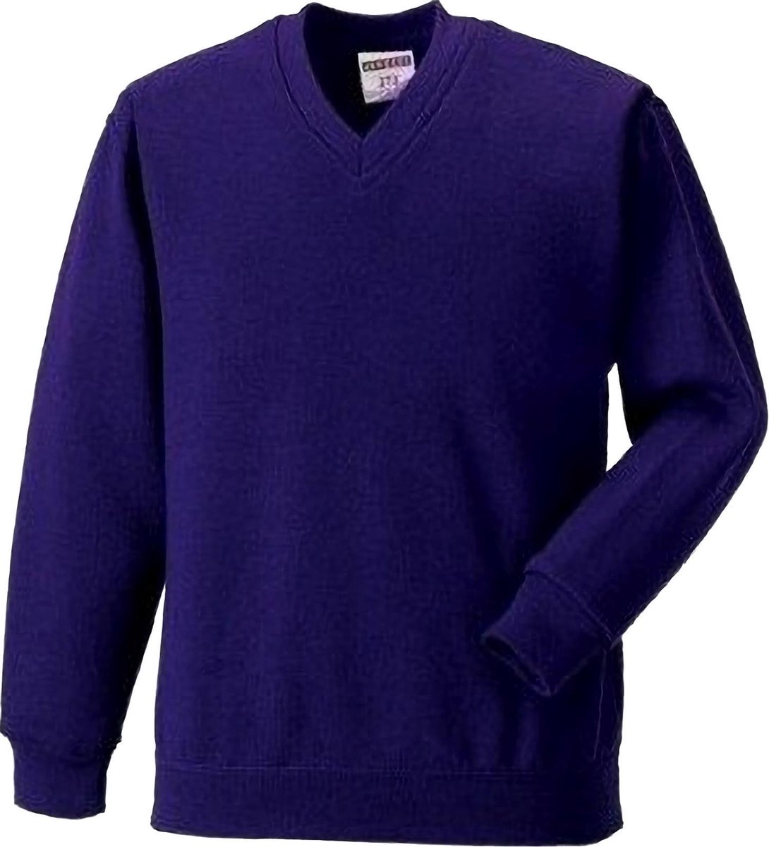Russell Werkkleding V-hals Sweatshirt Top (Franse marine)