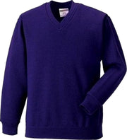 Russell Werkkleding V-hals Sweatshirt Top (Franse marine)