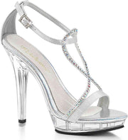 Fabulicious Hoge hakken -35 Shoes- LIP-156 US 5 Zilverkleurig
