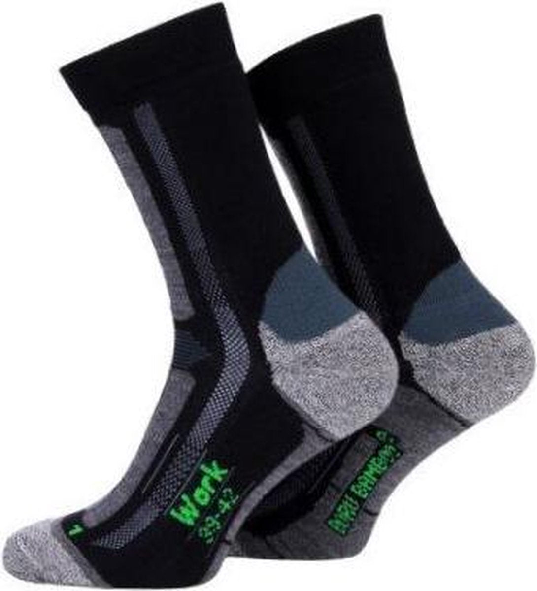 Boru Bamboo Werksokken Dames Zwart Maat 43-45