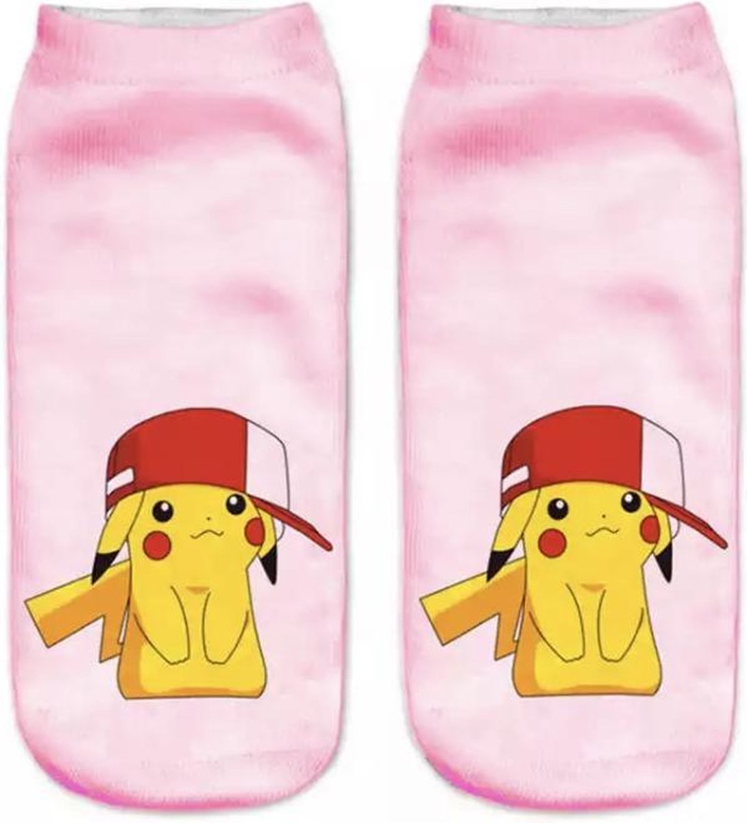 Pokemon enkelsokken Pikachu Unisex Enkelsokken Maat 36-41