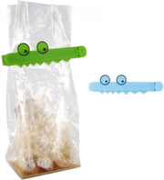 zaksluiters Krokodil groen sluiting clips voor zakken 4 stuks