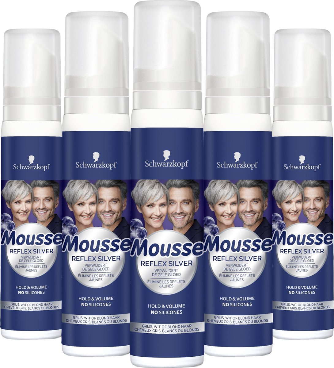 Schwarzkopf Silver Reflex Mousse 5x 75ml - Voordeelverpakking