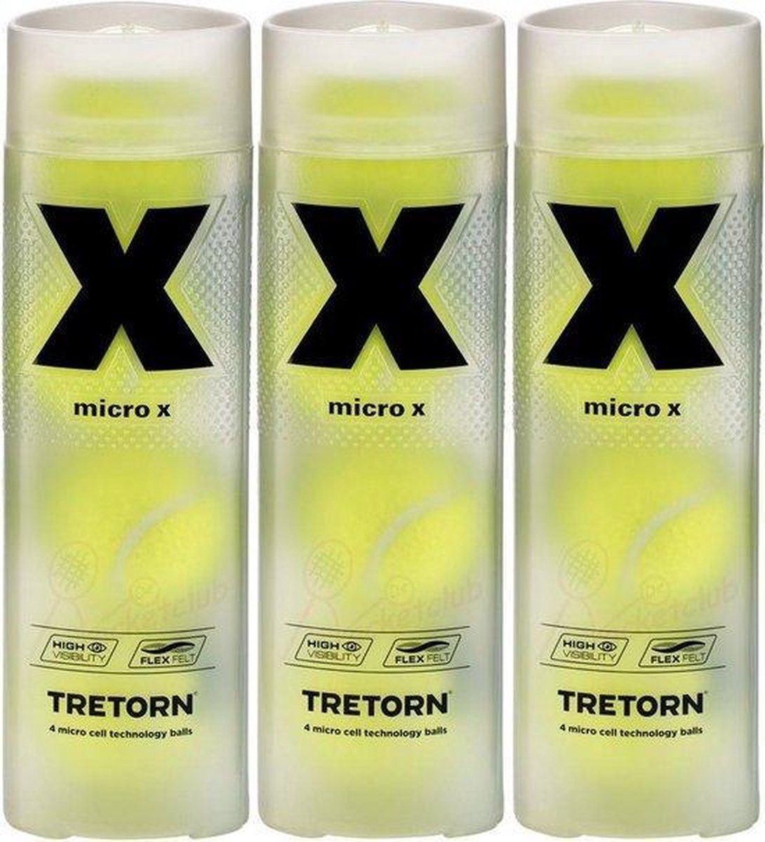 Tretorn Micro X Tennisballen - 3x4stuks
