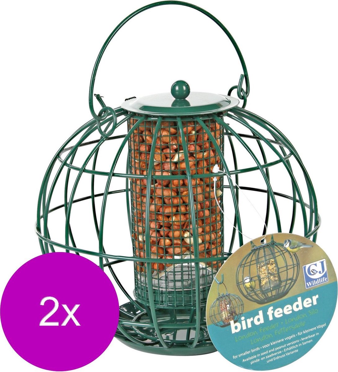 Wildbird Pindasilo London - Voersilo - 2 x 21 cm Groen