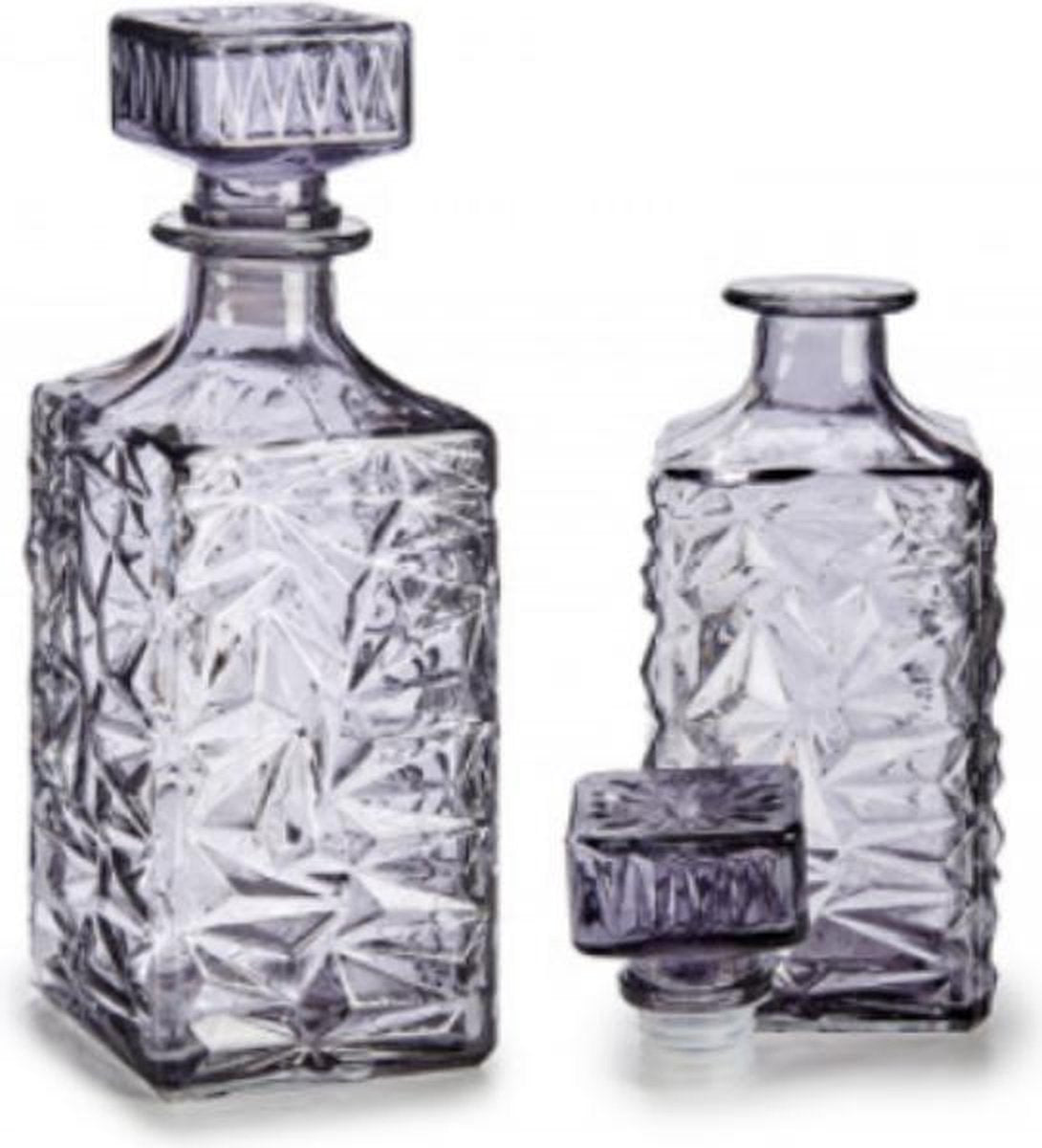 Karaf - Antraciet- Karaffen - Waterkan - Water - Whiskey - Schenkkan - Met deksel - 1 Liter
