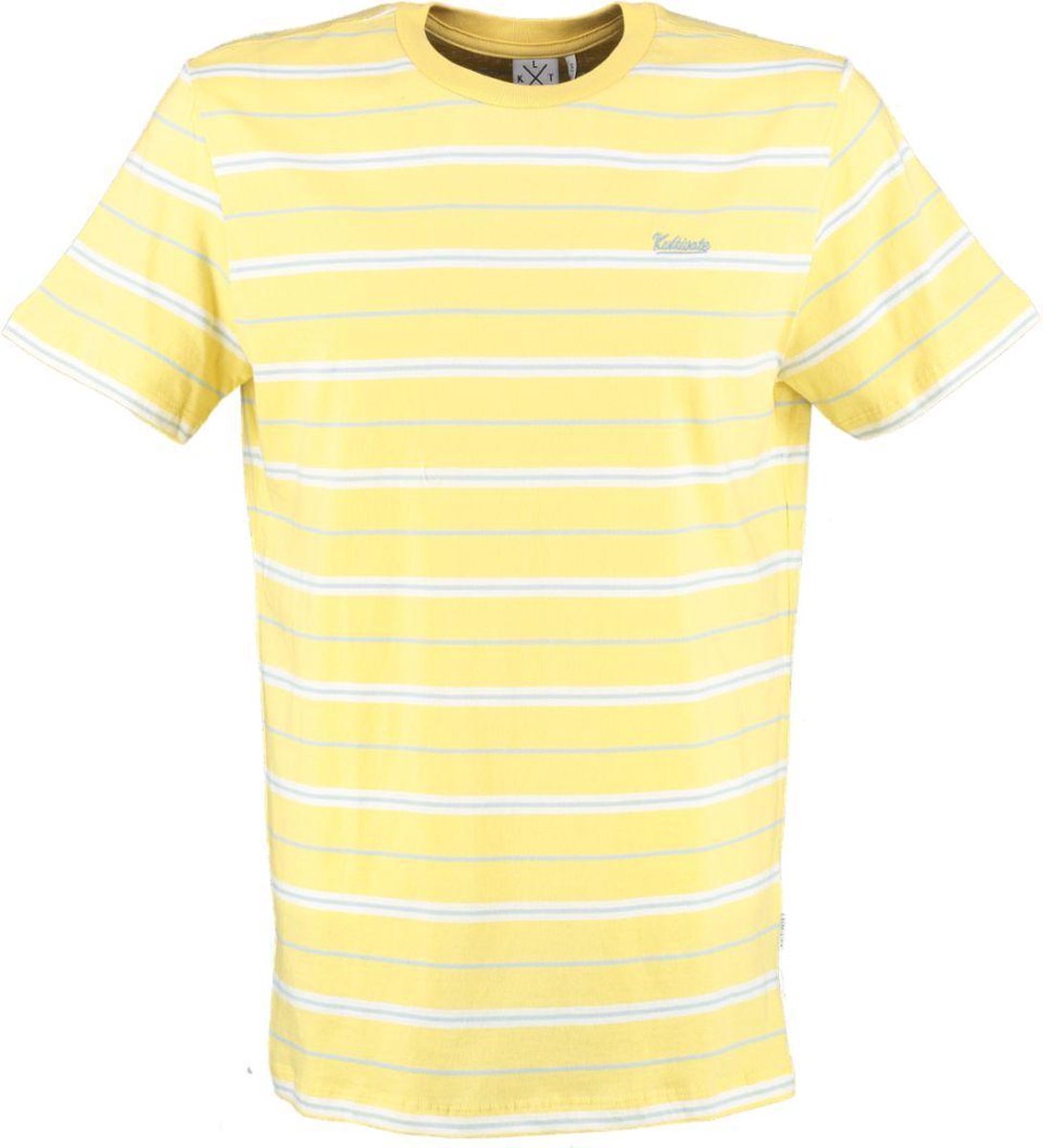 Kultivate soepel geel gestreept t-shirt - Maat S