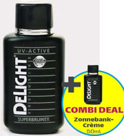 Delight Zonnebankcrèmes COMBI DEAL; Superbruiner Tanning Milk (250ml)  + Tanning Milk (50ml)