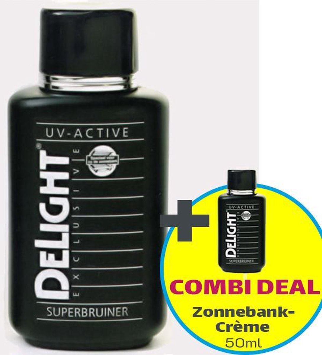 Delight Zonnebankcrèmes COMBI DEAL; Superbruiner Tanning Milk (250ml)  + Tanning Milk (50ml)