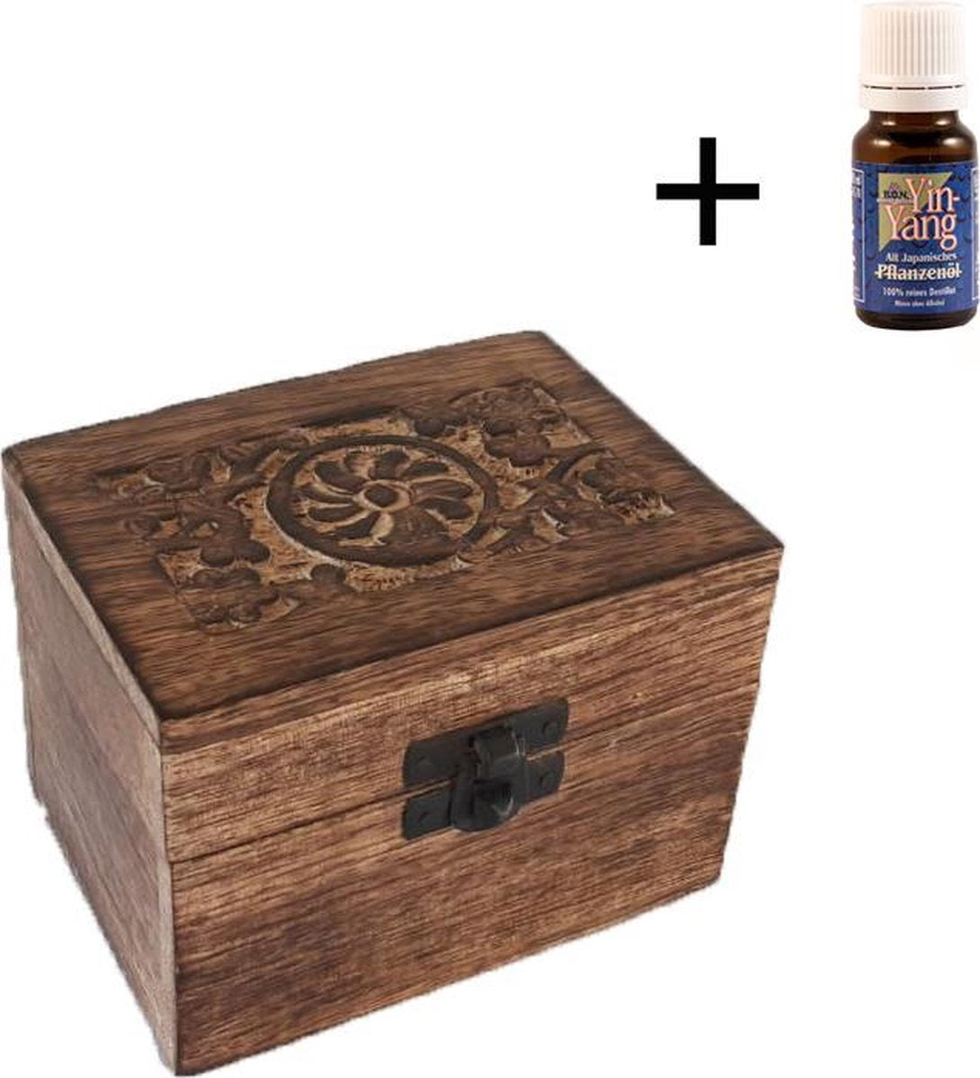 Opbergbox 6 vakken hout - Etherische olie - Sieradendoos - Organizer