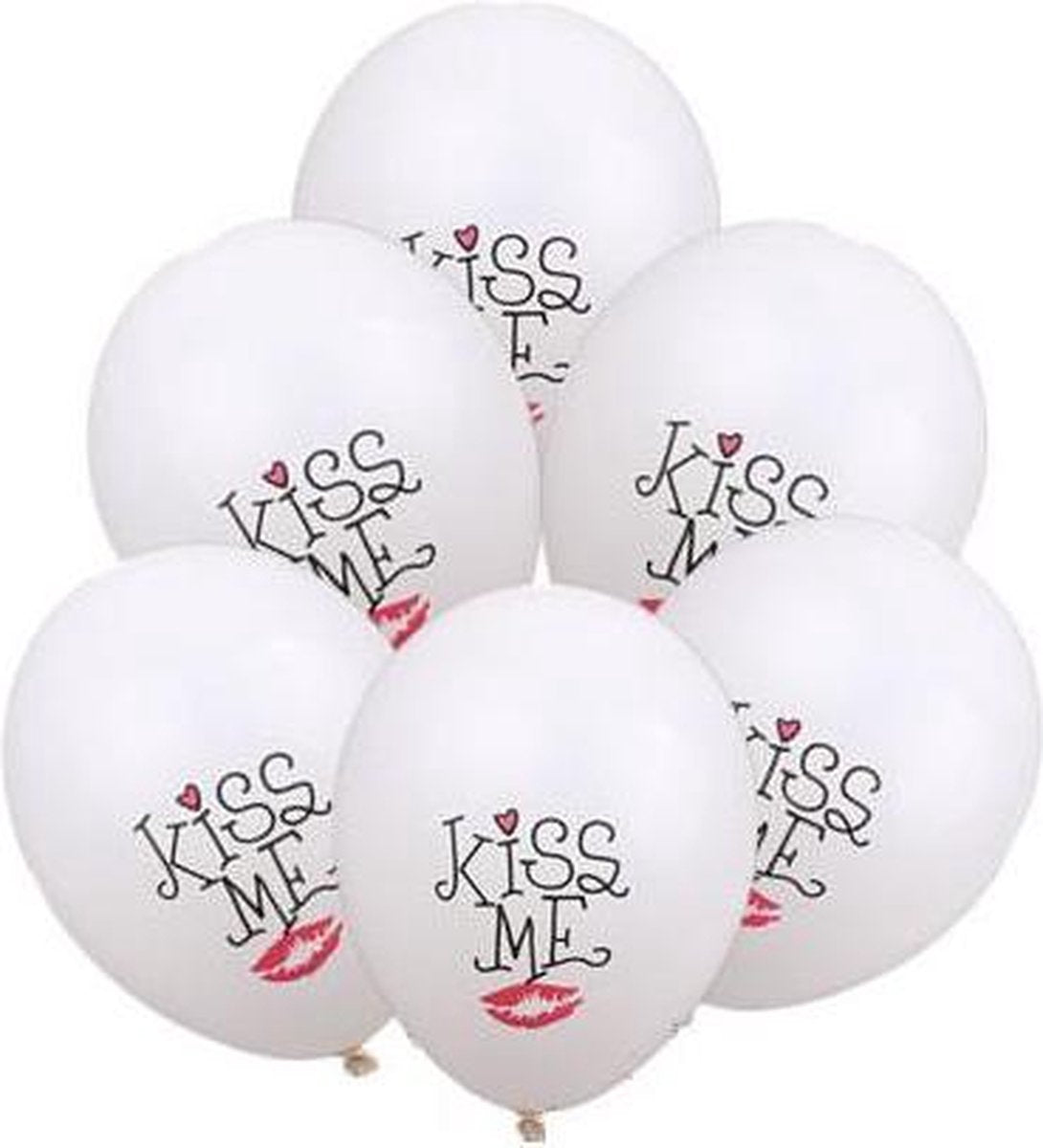 Ballonnen Kiss me 8 stuks 30 cm