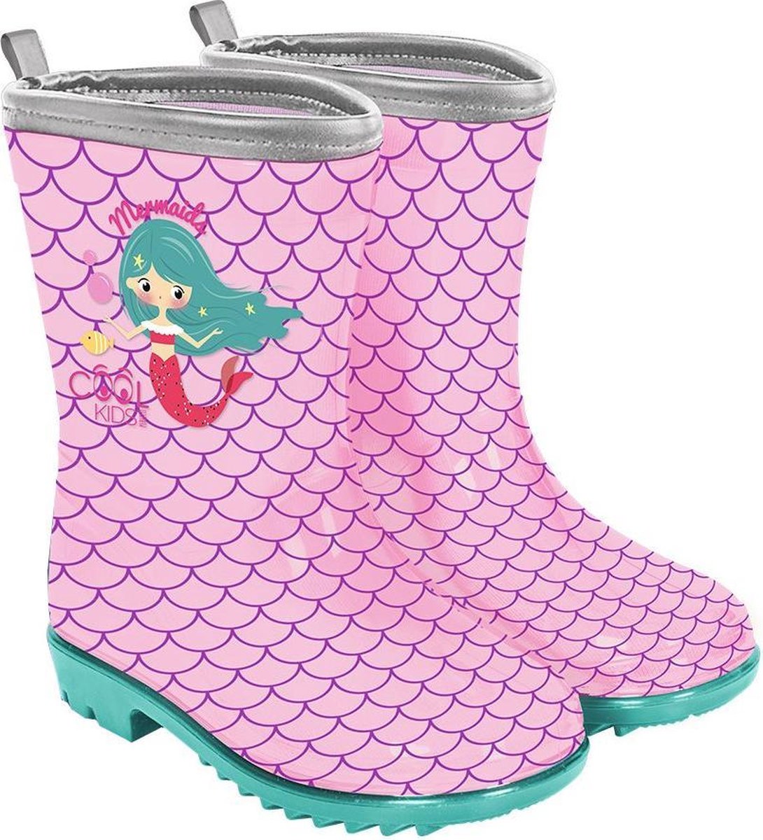 Perletti Regenlaarzen Mermaid Meisjes Pvc Roze Maat 26/27