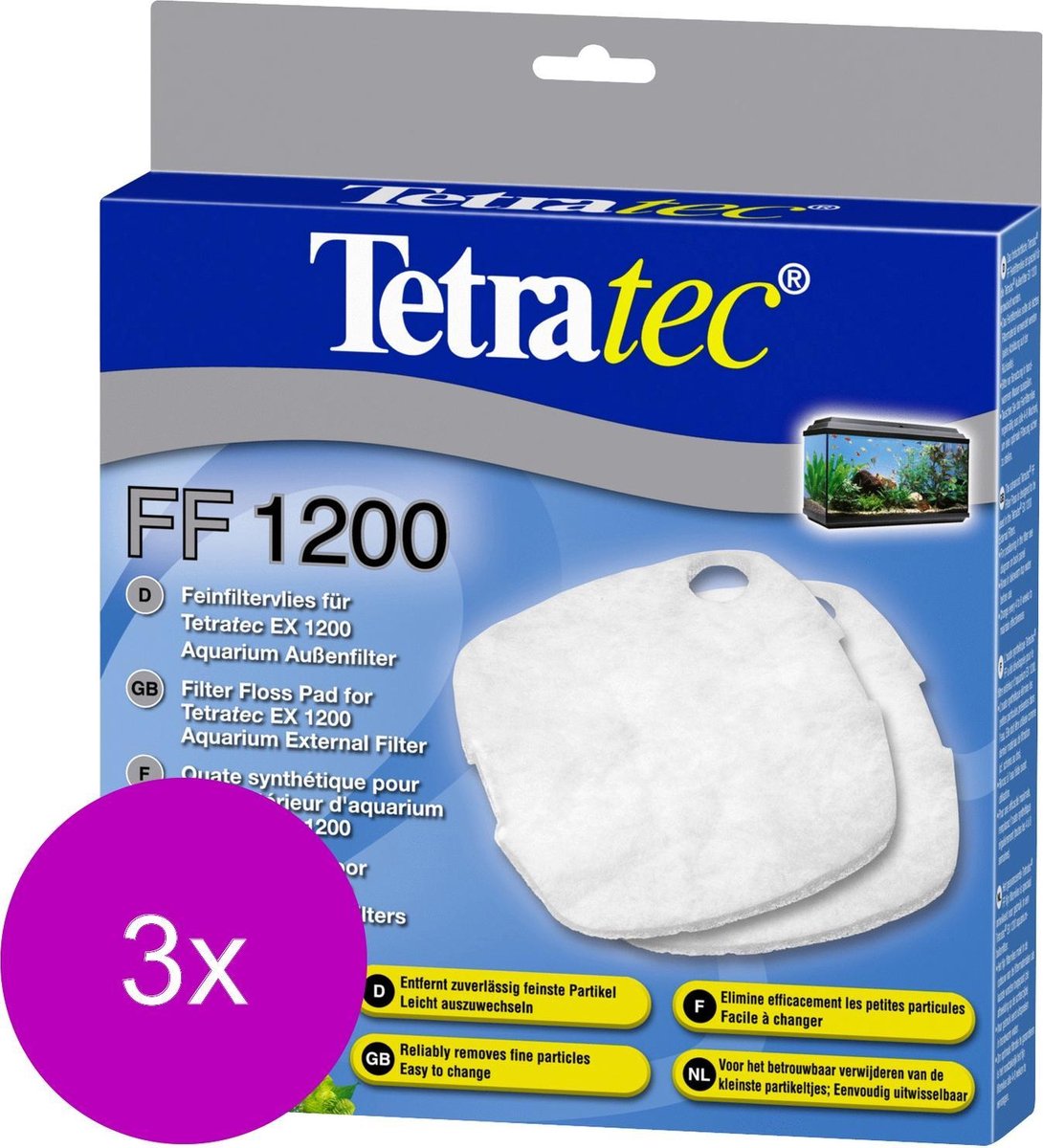 Tetra Tec Ex Ff Filtervlies - Filtermateriaal - 3 x 2 stuks 1200