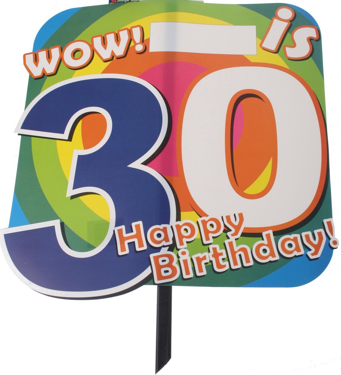 Tom Feestbord 30 Jaar 48 X 38 Cm