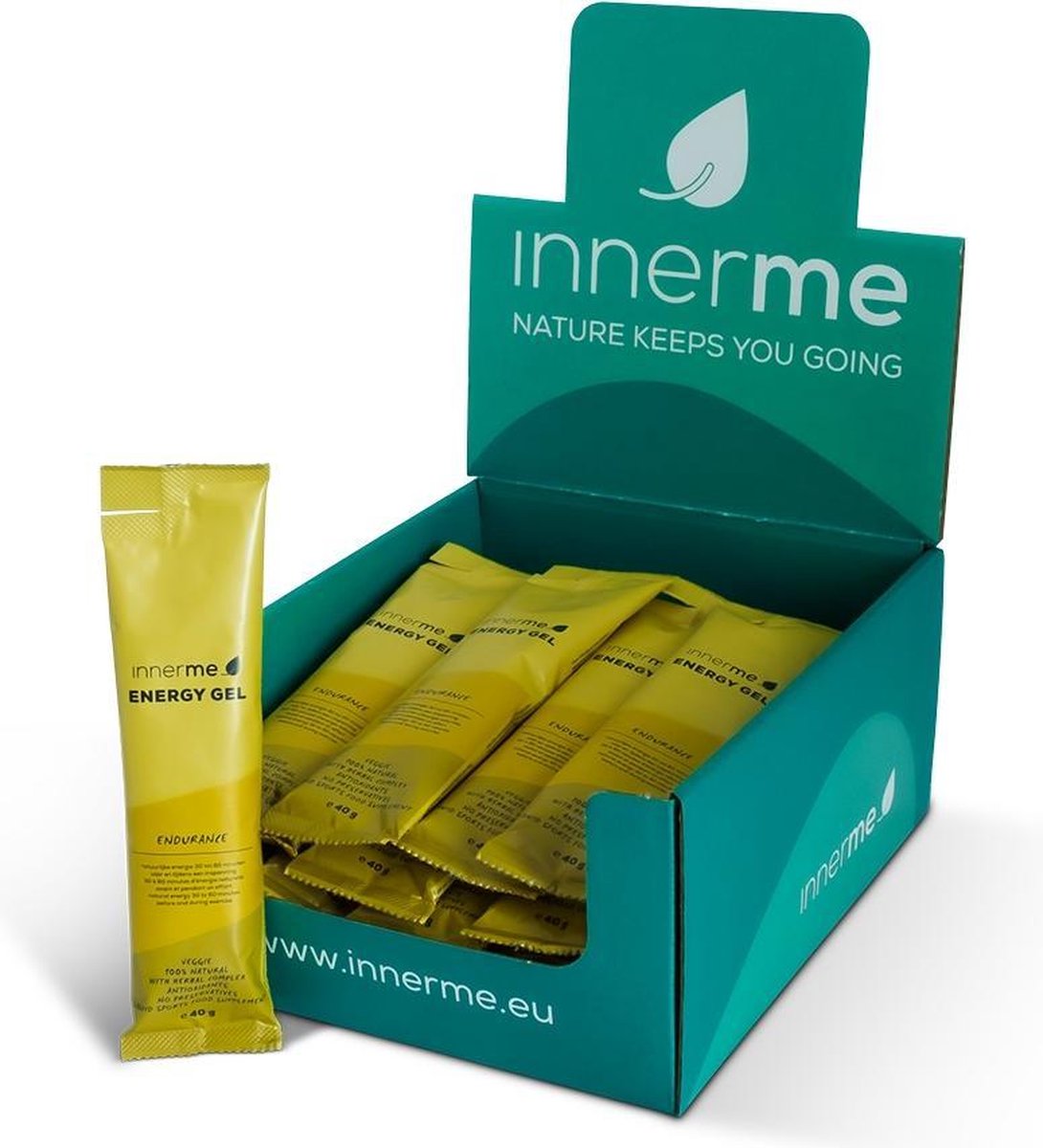 Energy gel 'Endurance' (20x40g) - vloeibare sportvoeding met krachtige kruiden - 100% natuurlijk - snelle & langdurige energie - bron van vitamine C