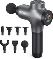 MEBAK Massage gun - massagegeweer Spierstimulator Elektrische handmassage Fascia Diep weefsel voor nekruglichaam Draagbaar met stille borstelloze motor 7 koppen 5 snelheden