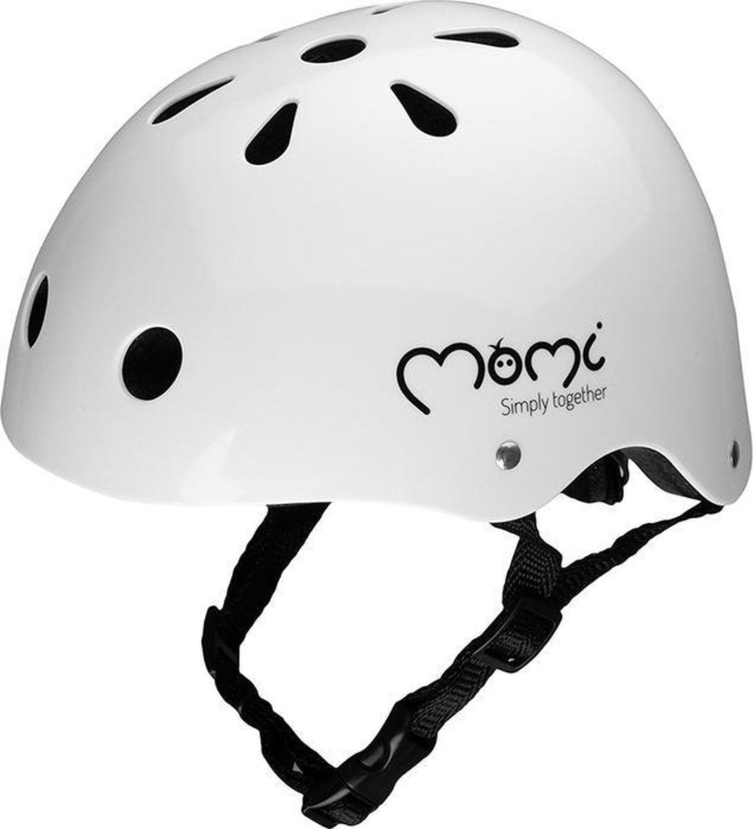 Momi Mimi- veilgheidshelm voor kinderen- fietshelm- wit