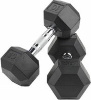 Rubberen hexagon dumbbellset (2 stuks/set) - 10kg