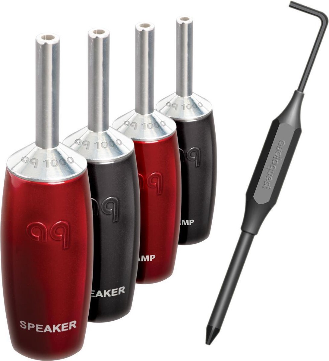 AudioQuest Banana 1000 Silver 4 set - Banana plug