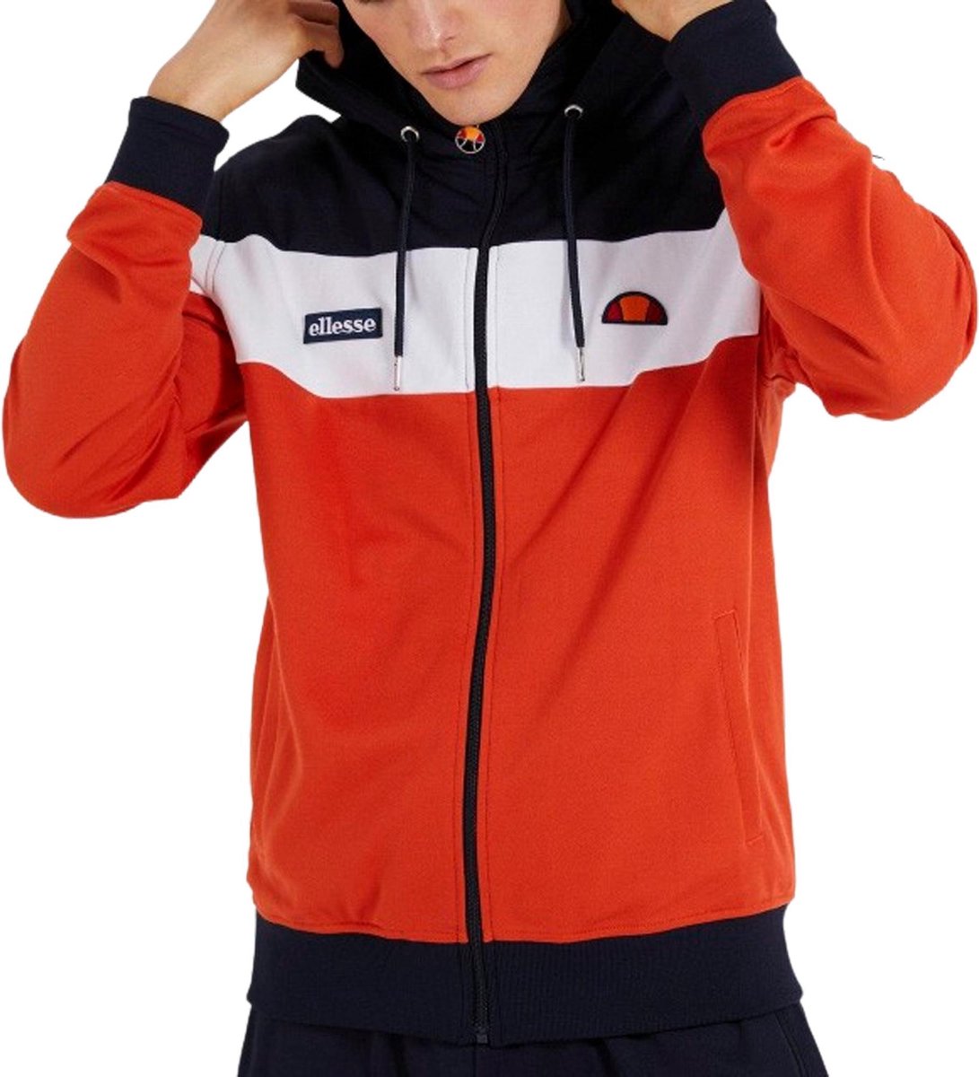 Ellesse Caproni Sportjas - Maat M  - Mannen - navy - wit - oranje